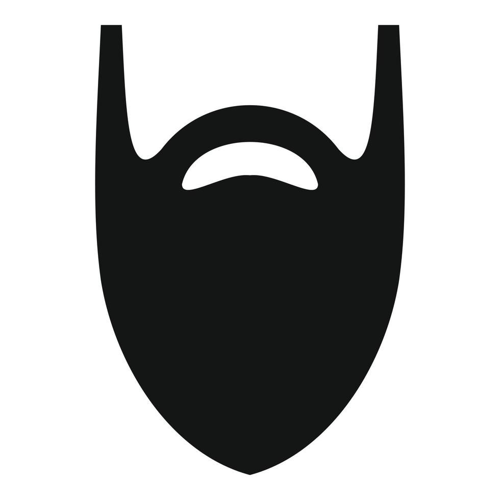 icono de barba de moda, estilo simple. vector