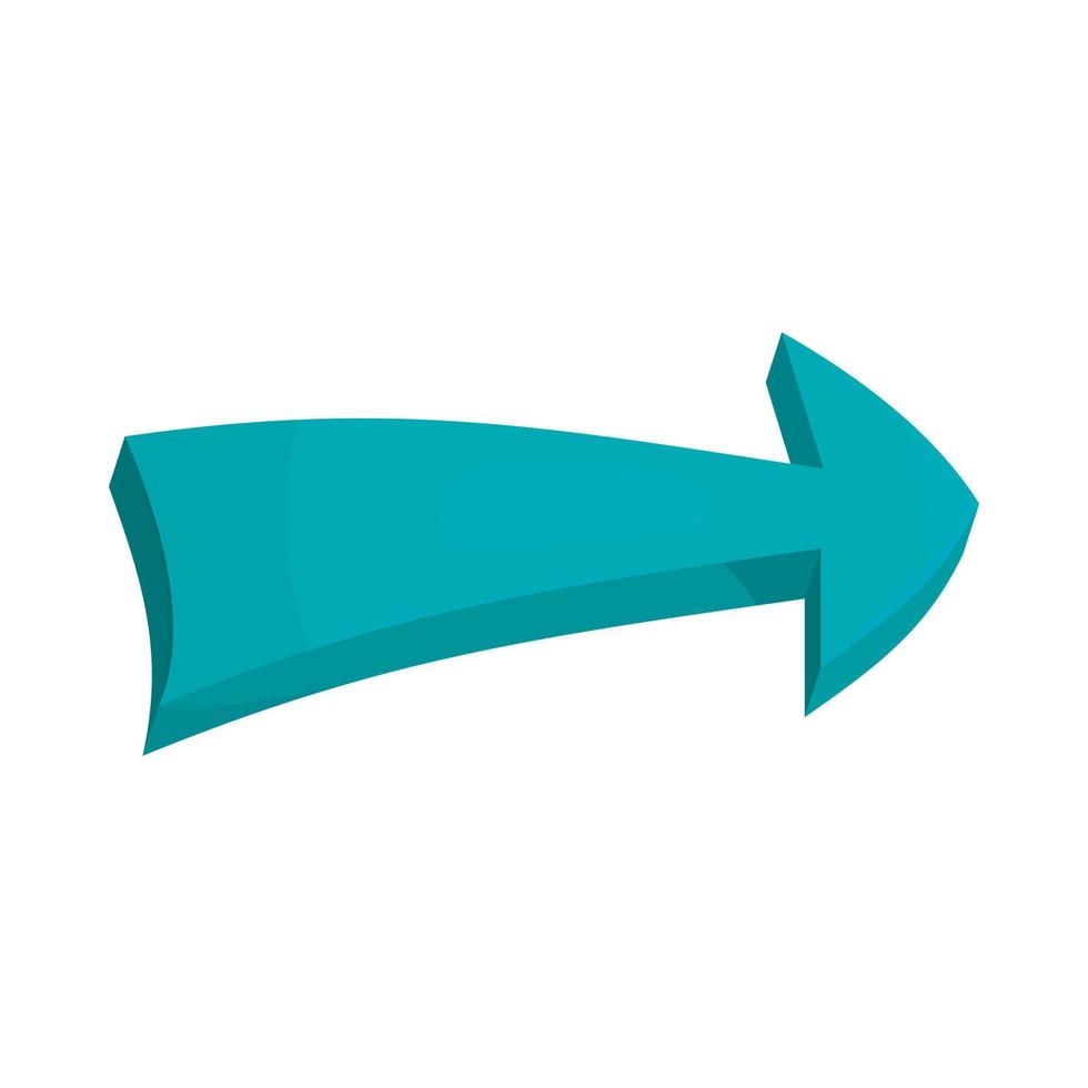 Blue right arrow icon in cartoon style 14627265 Vector Art at Vecteezy