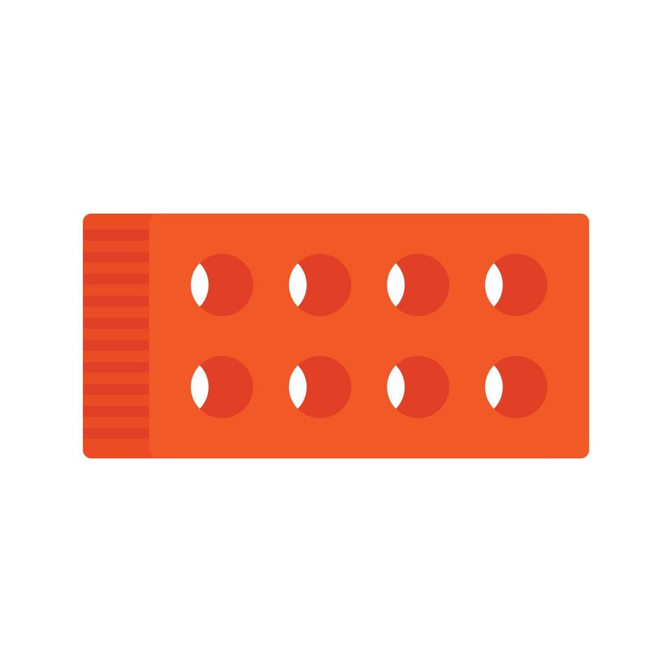 Construction brick icon, flat style vector