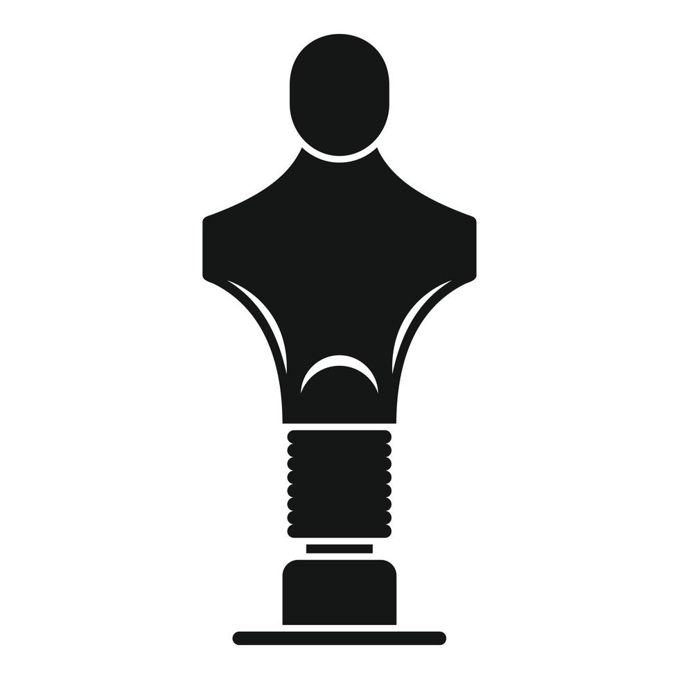 Sport mannequin icon, simple style vector