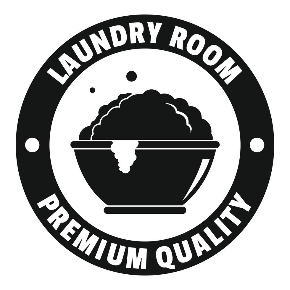 Laundry premium room logo, simple style vector