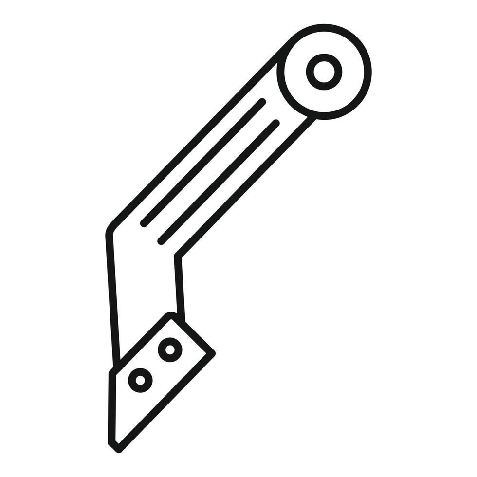 icono de cuchillo de construcción, estilo de esquema vector