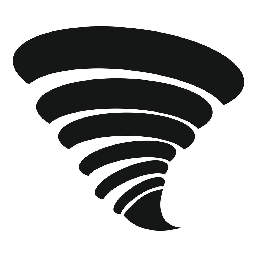 Storm tornado icon, simple style vector