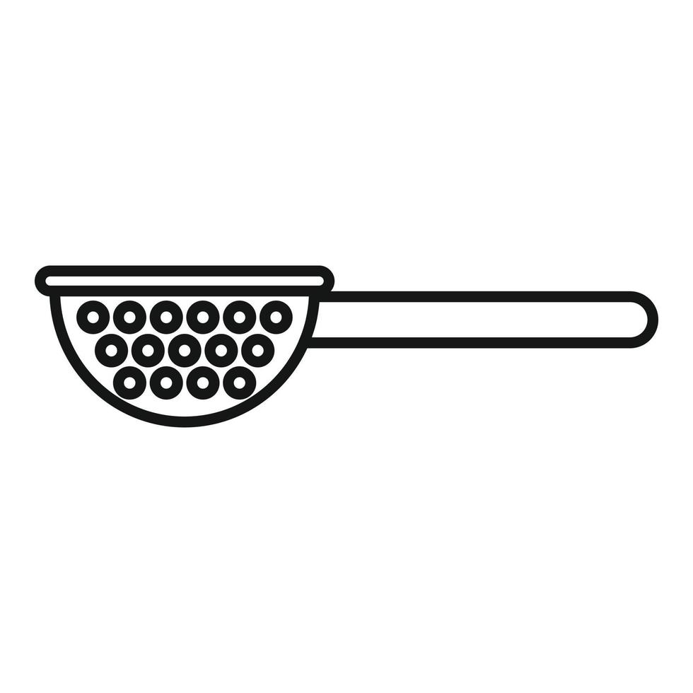 Tea ceremony spoon icon, outline style vector