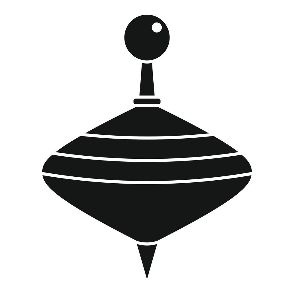 icono de perinola, estilo simple vector