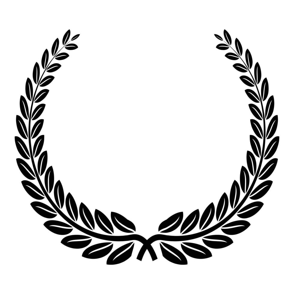 Leader wreath icon, simple style vector