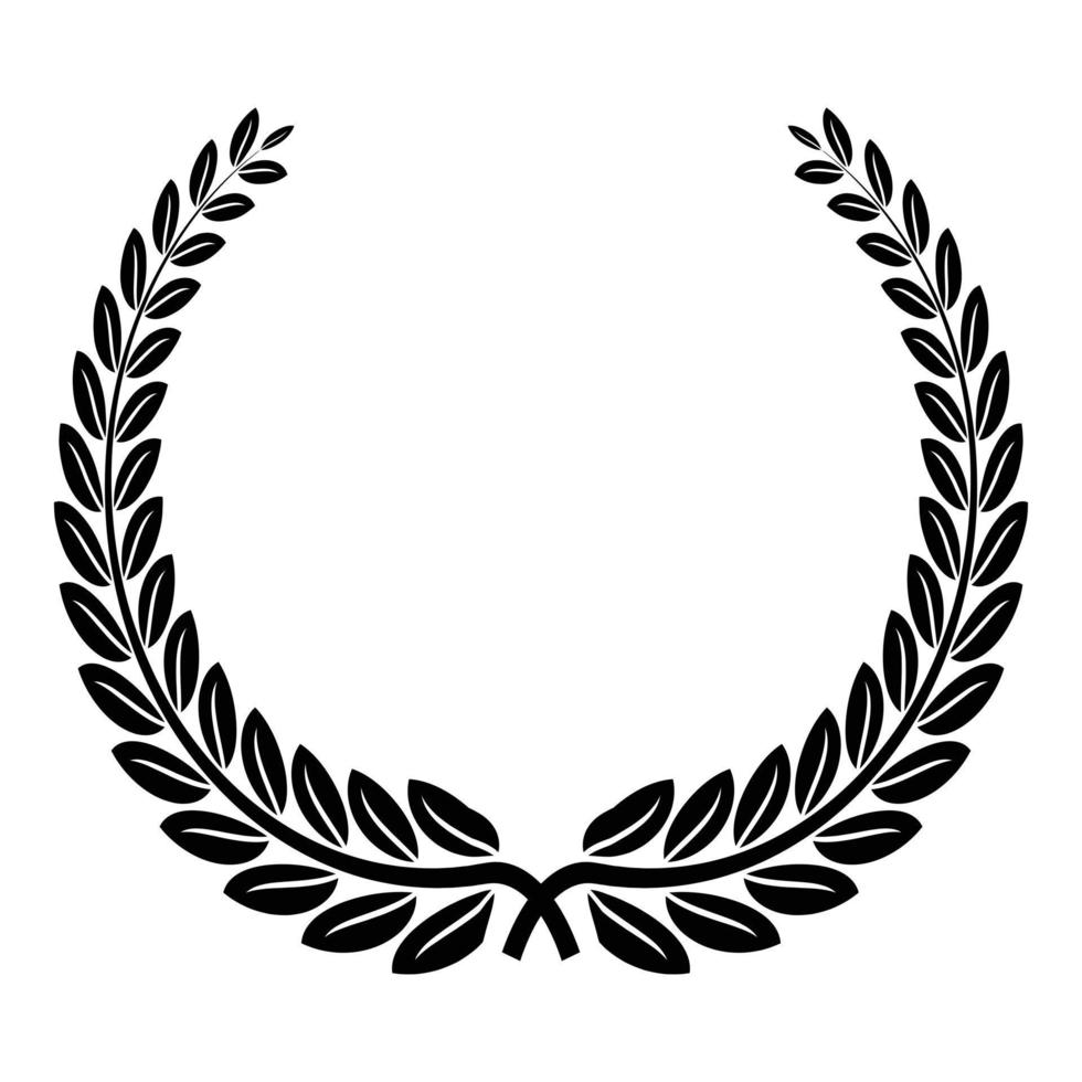 Leader wreath icon, simple style vector