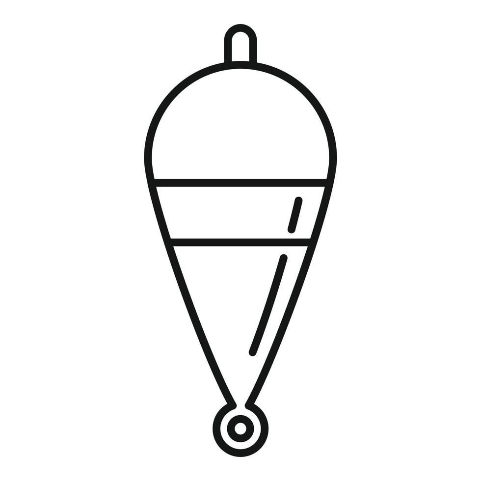 Bobber accessory icon, outline style vector