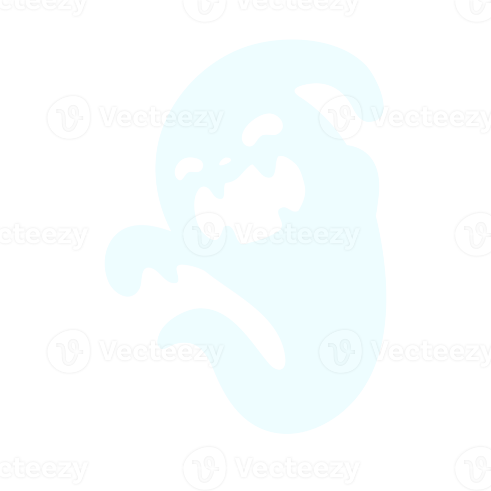 A cartoon white evil ghost that has fun haunting people on Halloween. png