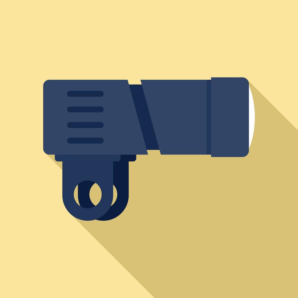 Bike flashlight icon, flat style vector