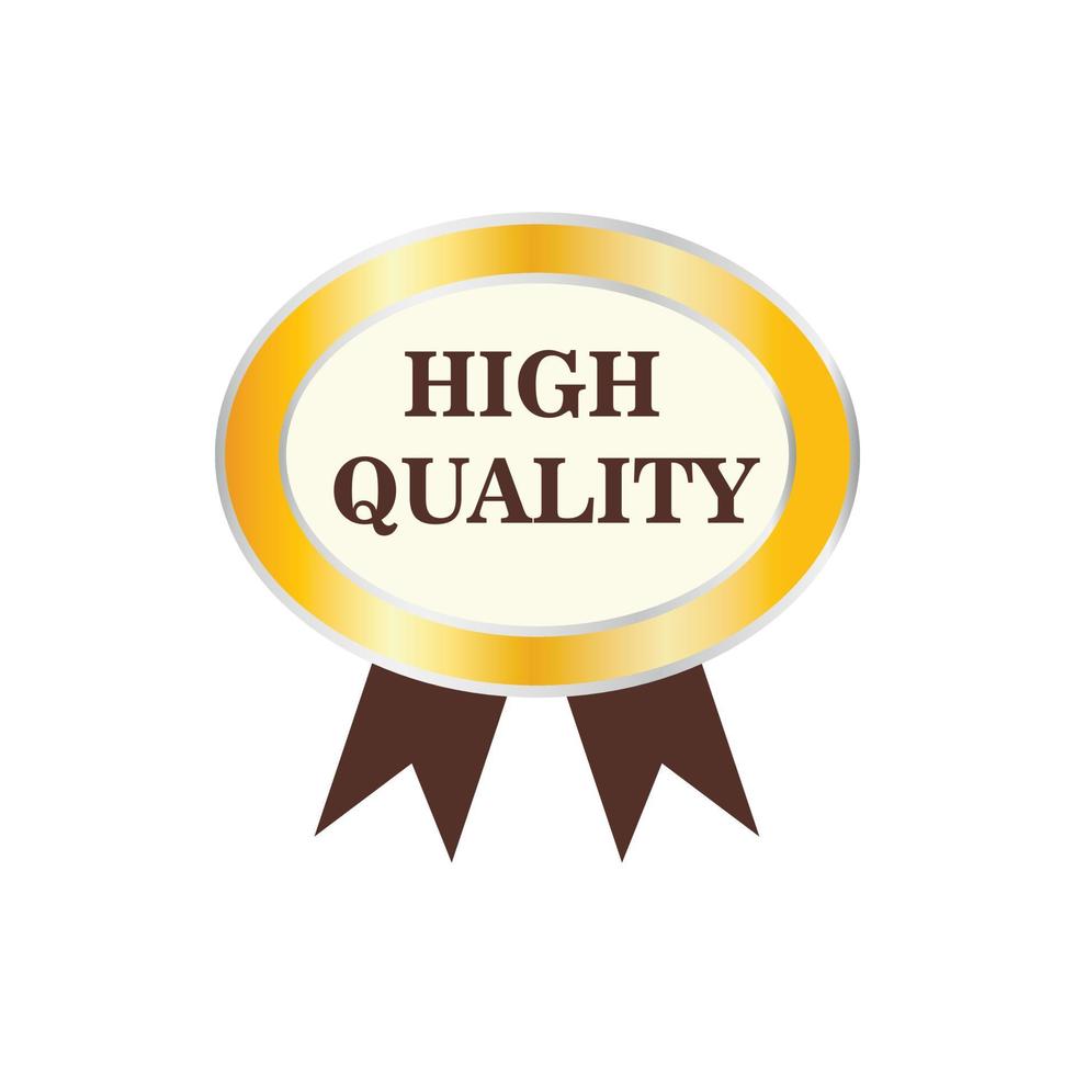 High quality golden label icon vector