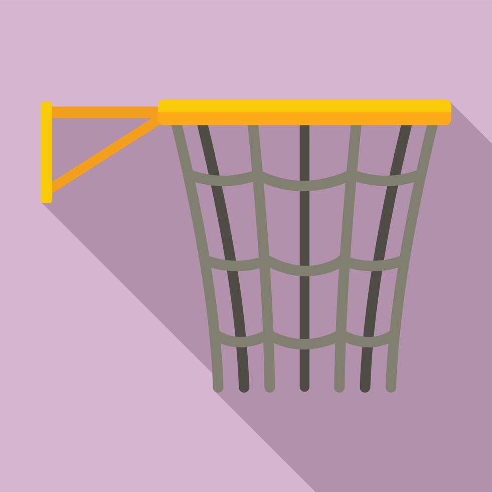 Basketball basket icon, flat style vector