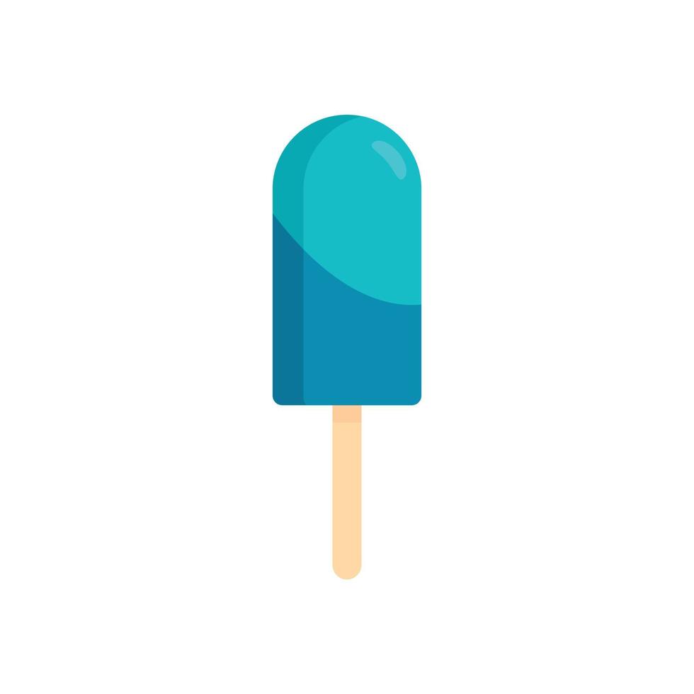 Aqua ice cream icon, flat style vector