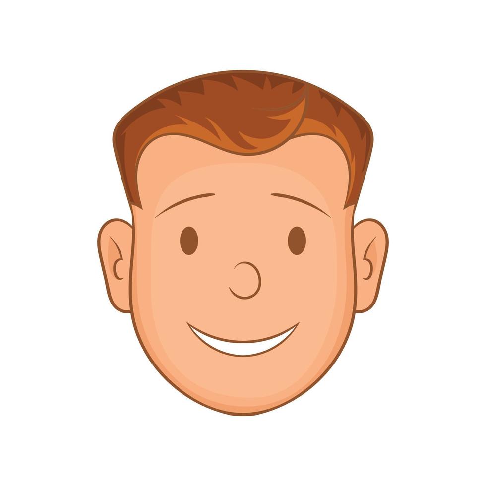 icono de cara masculina, estilo de dibujos animados vector