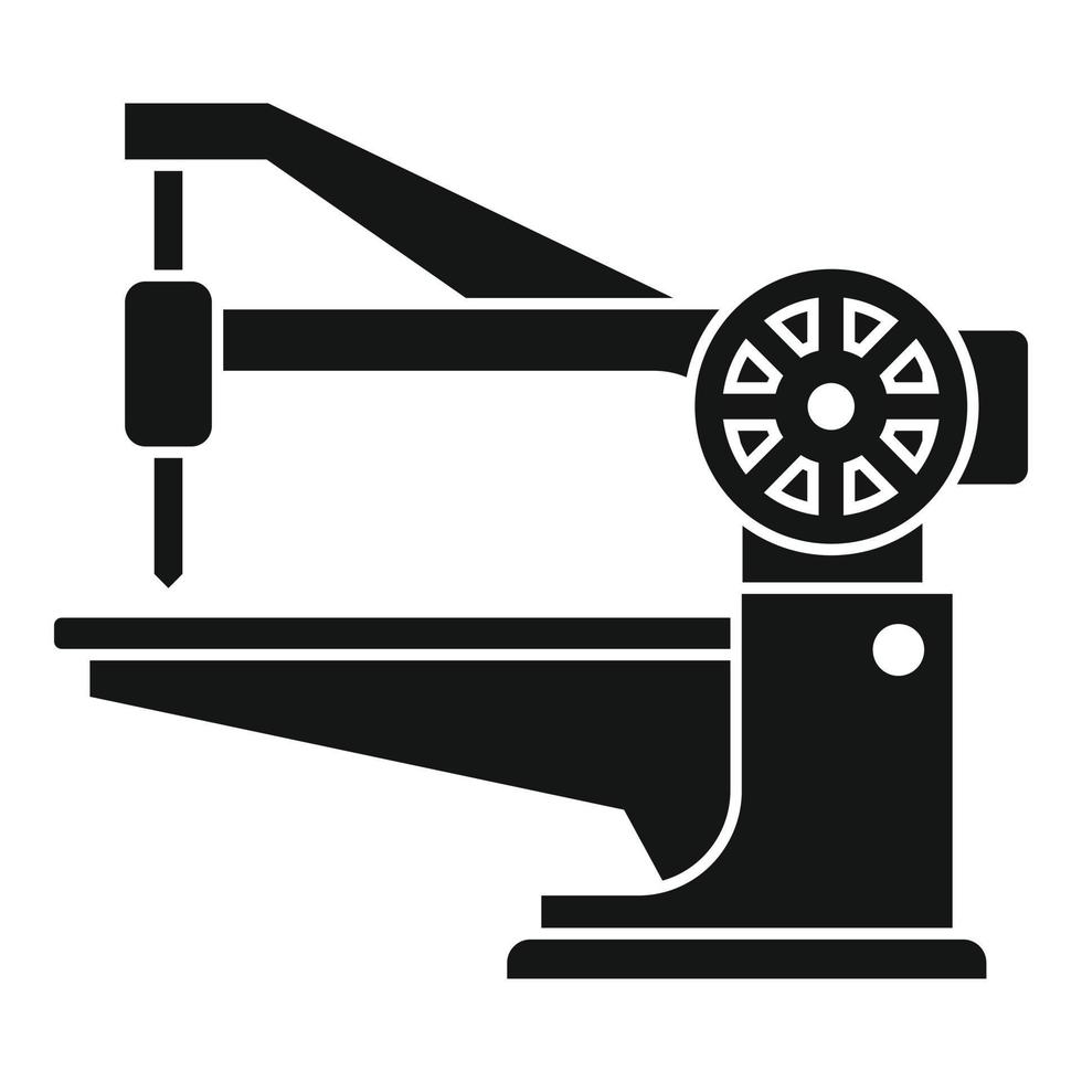 Shoe repair equipment icon, simple style vector