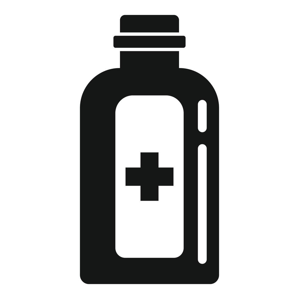 Medical homeopathy bottle icon, simple style vector