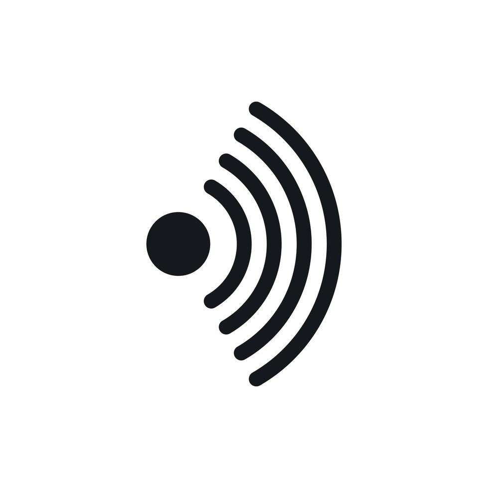 Wireless network symbol icon, simple style vector