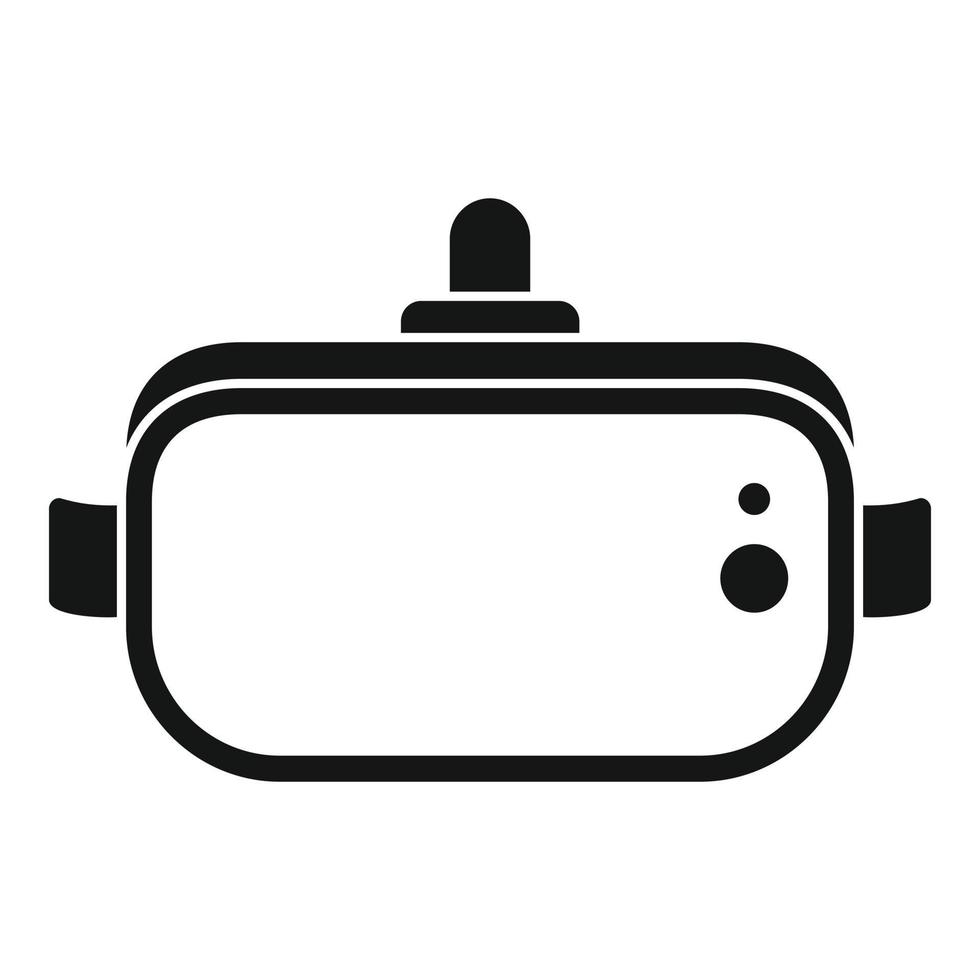 Vr helmet icon, simple style vector