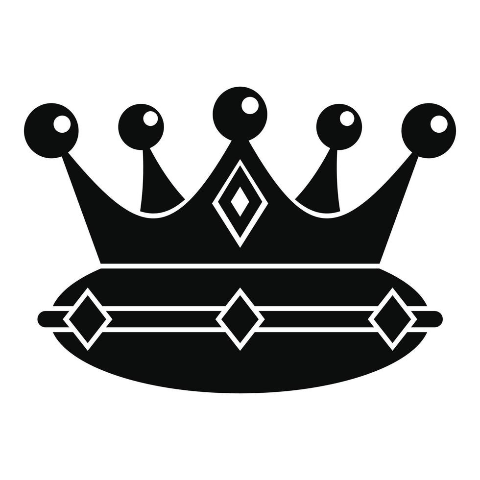 Queen crown icon, simple style vector