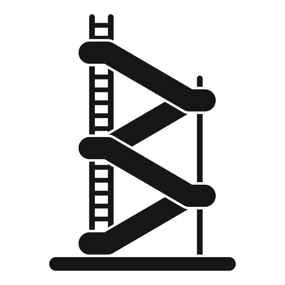 icono de la torre de salto del parque acuático, estilo simple vector