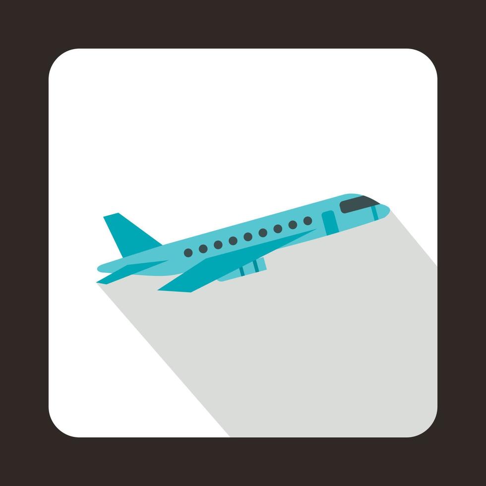 Plane taking off icon, flat style vector