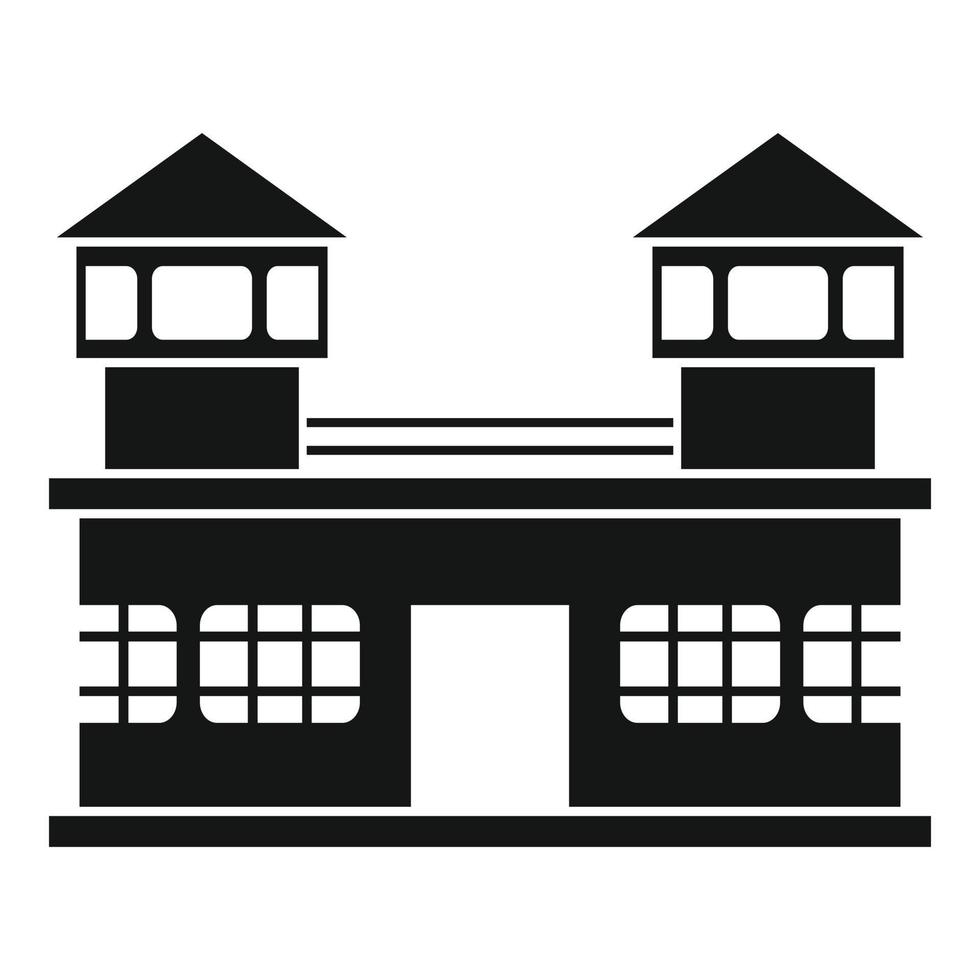 Prison building icon, simple style vector