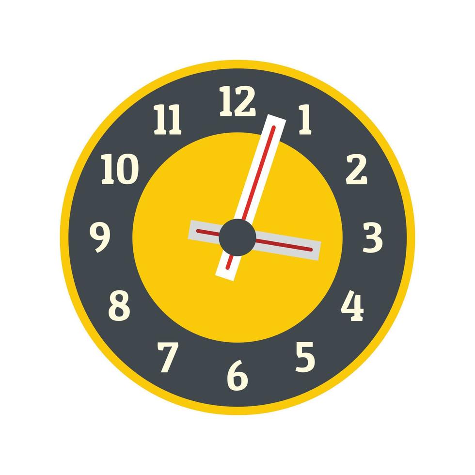 Clock concept icon, flat style vector