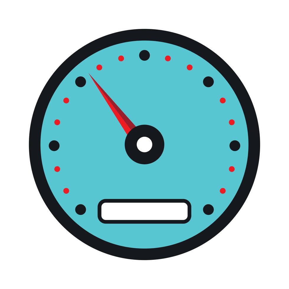 Speedometer icon in flat style vector
