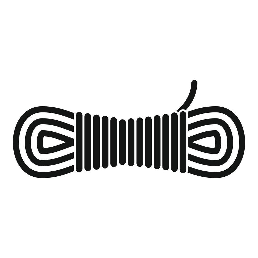 icono de cuerda de senderismo, estilo simple vector