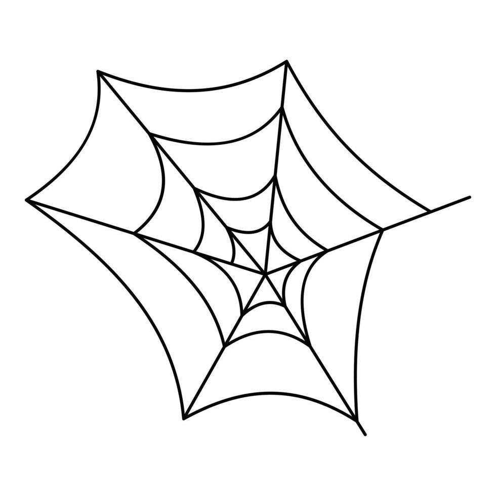 Spiderweb icon, outline style vector