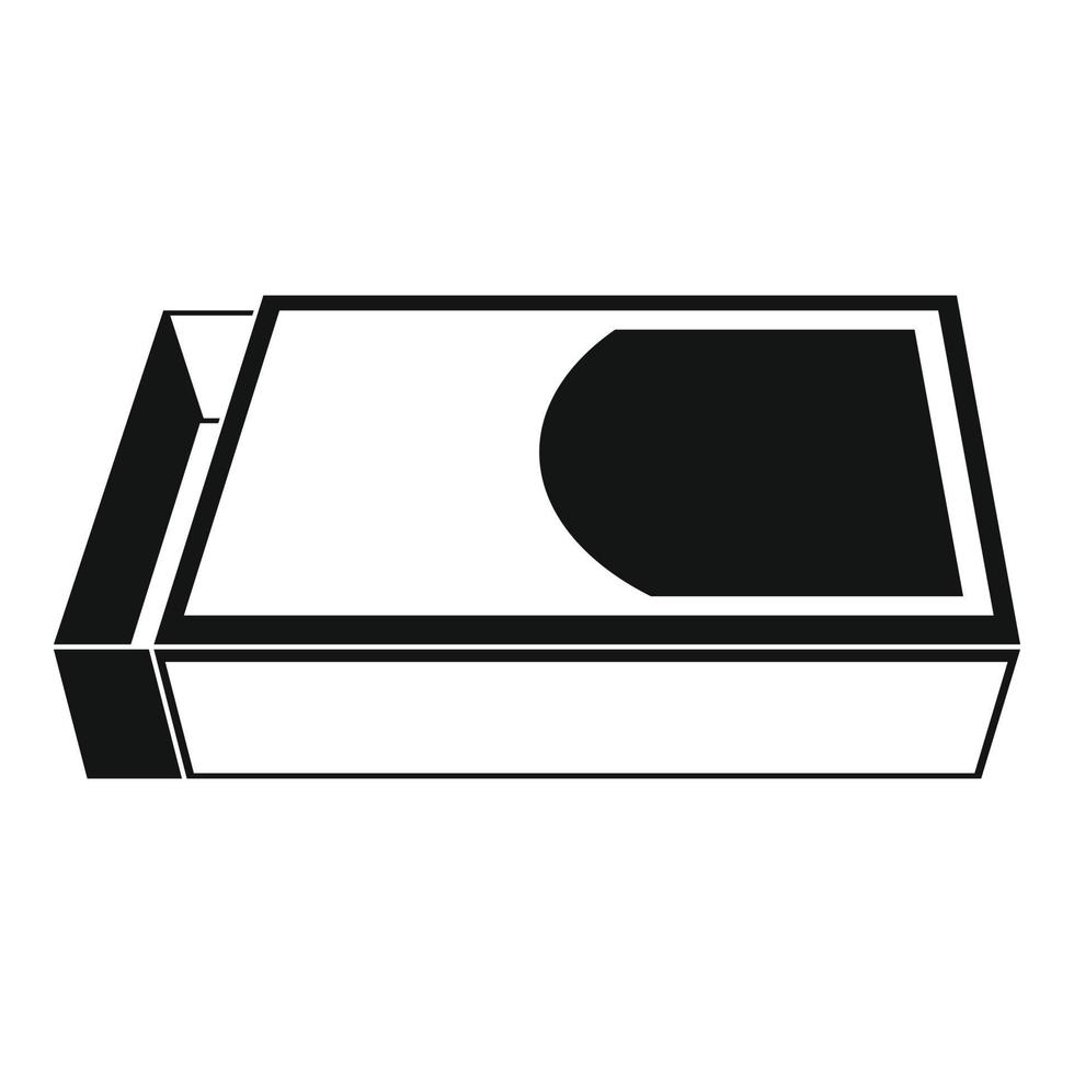 icono de caja de cerillas abierta, estilo simple vector