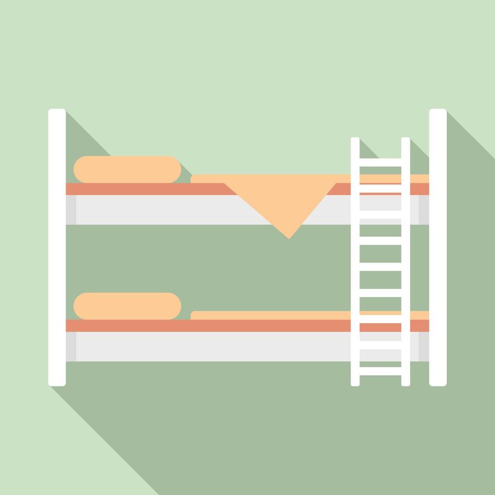 Modern bunk bed icon, flat style vector