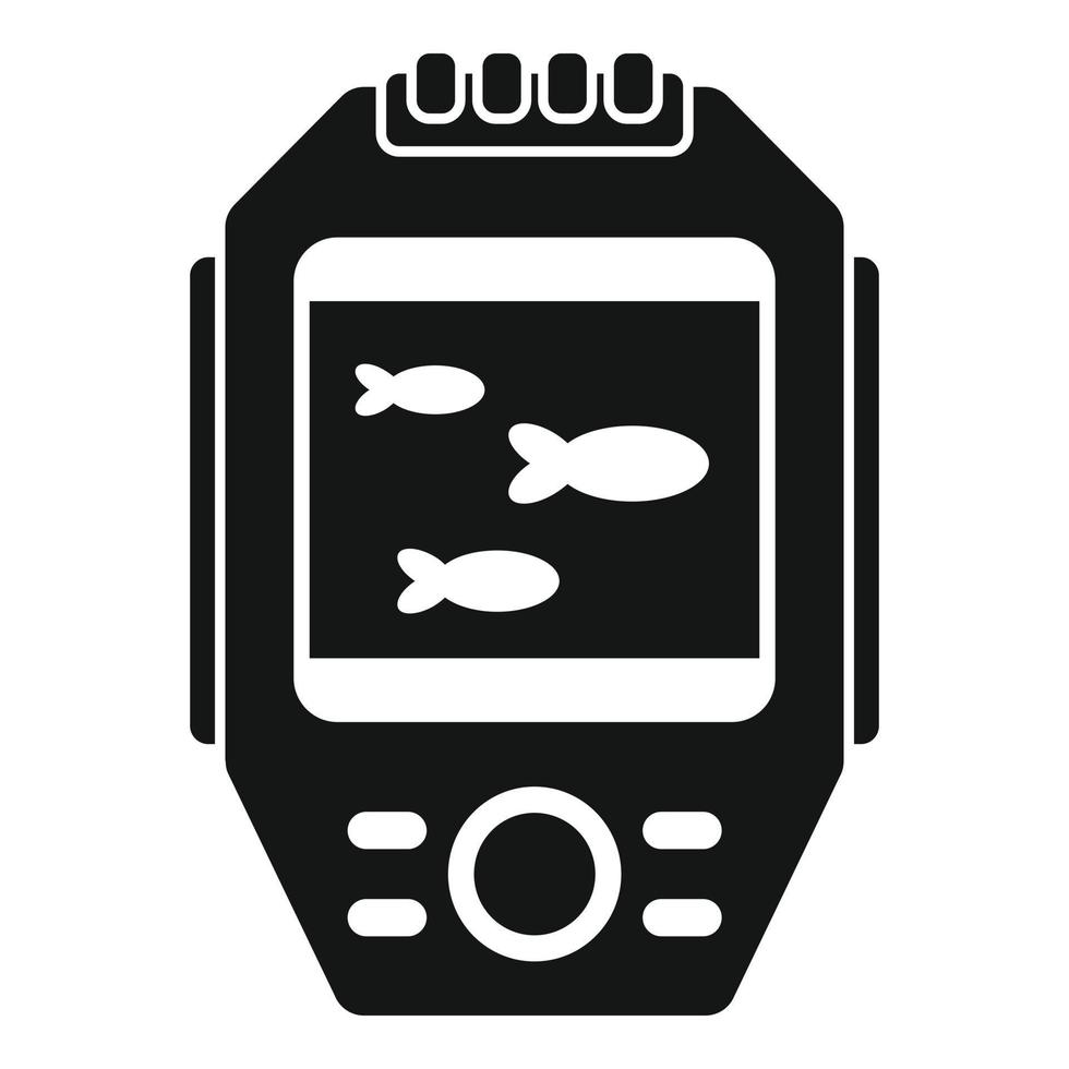 Display echo sounder icon, simple style vector