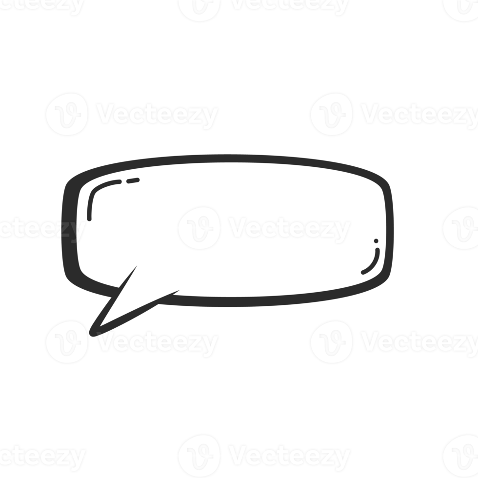 hand drawn speech bubble for chatting cartoon characters png