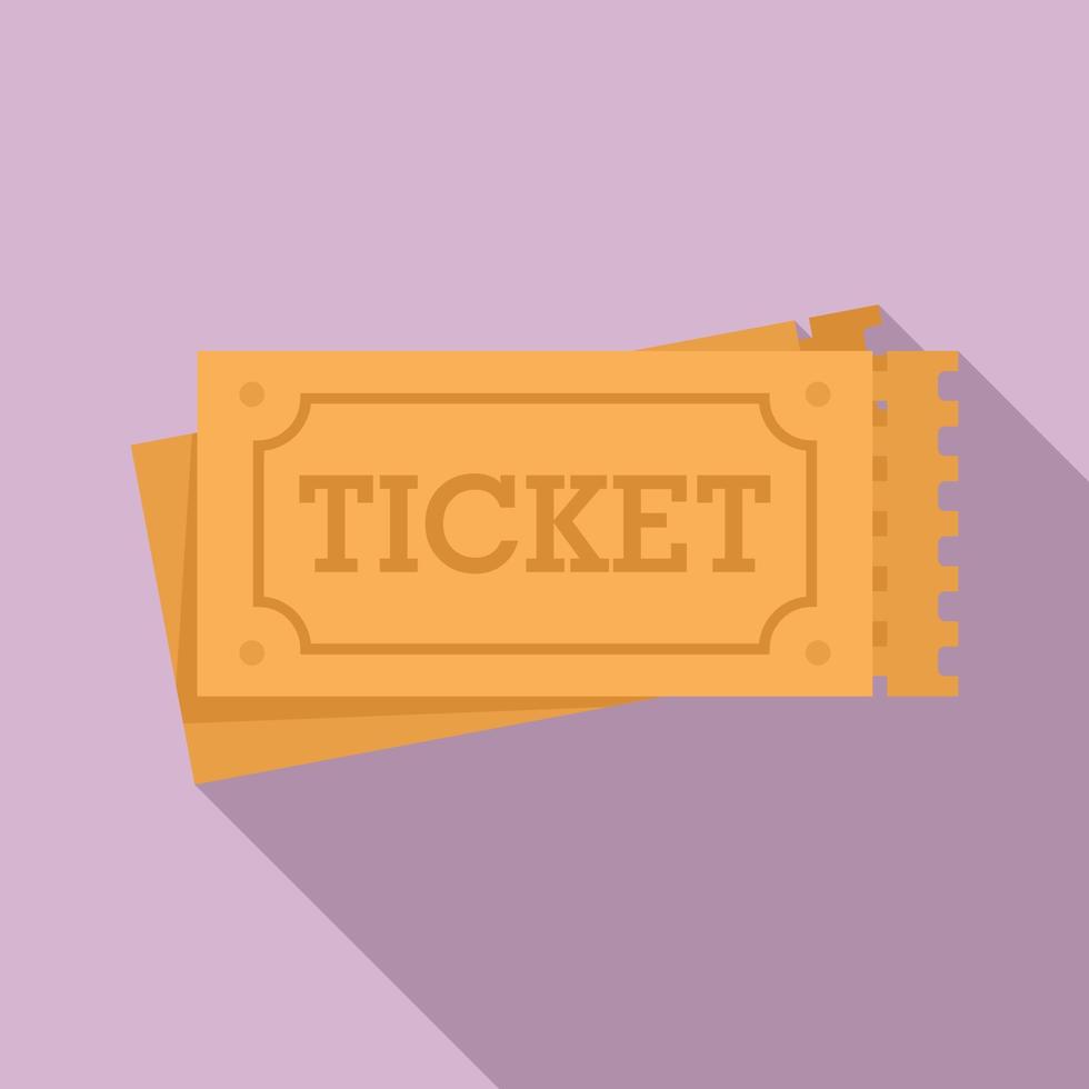 icono de entradas de circo, estilo plano vector