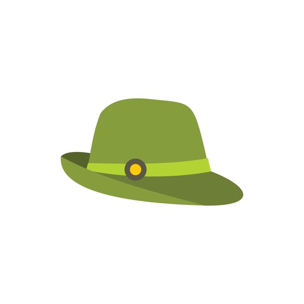 icono de sombrero, estilo plano vector