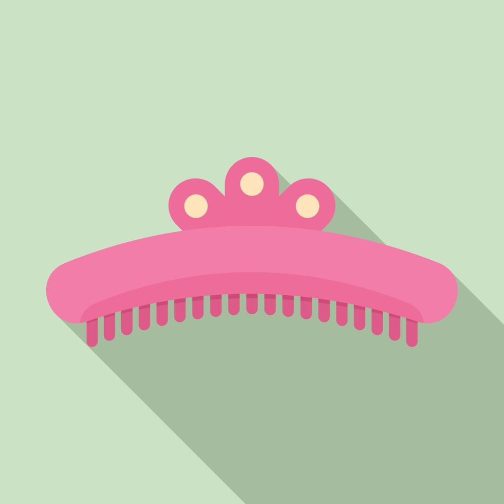 Woman barrette icon, flat style vector