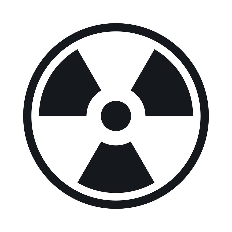 Danger nuclear icon, simple style vector
