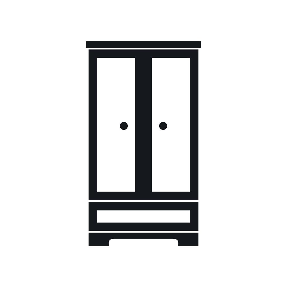 Wardrobe icon, simple style vector