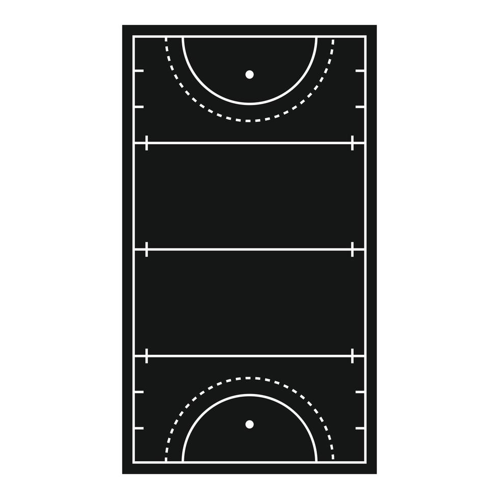 Field hockey arena icon, simple style vector