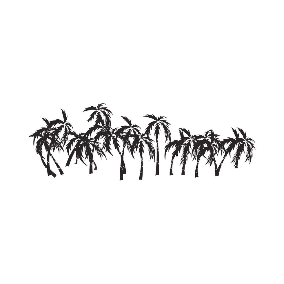 Palm trees icon in simple style vector