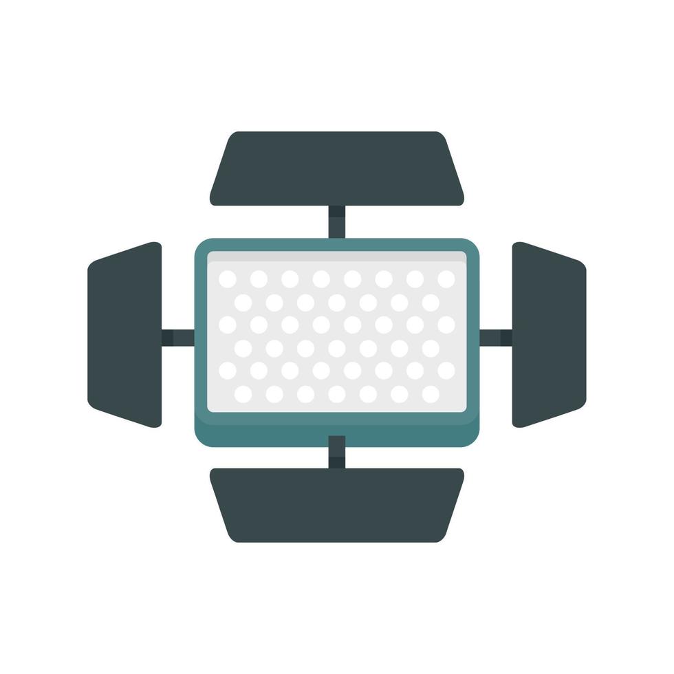 Video camera flash icon, flat style vector