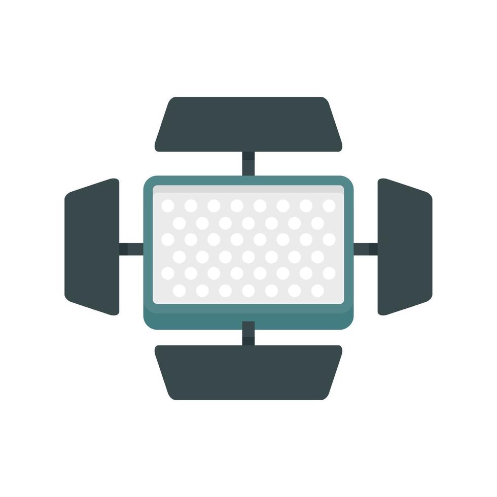 Video camera flash icon, flat style vector
