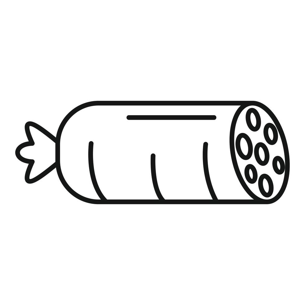 Lunch sausage icon, outline style vector