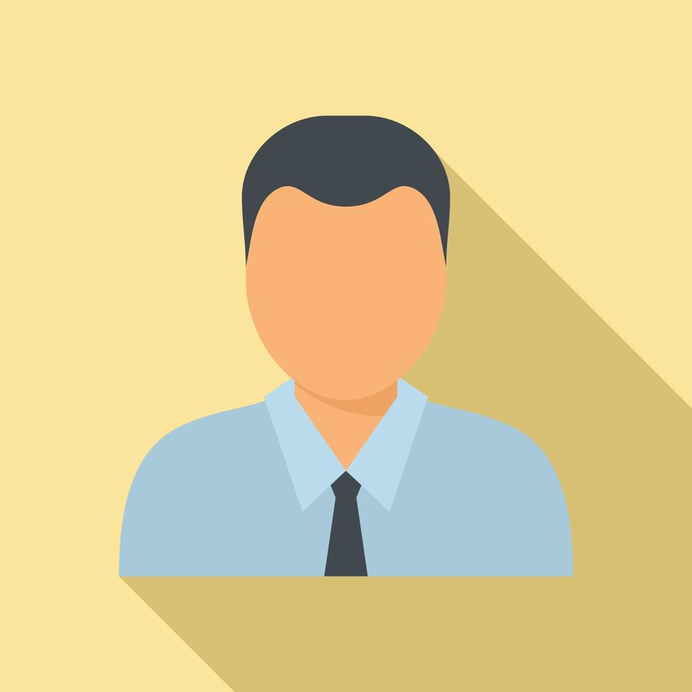 Notary man icon, flat style vector