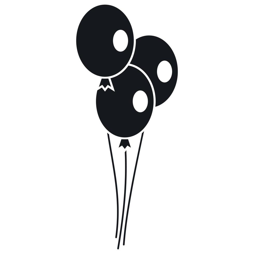 icono de globos de boda, estilo simple vector