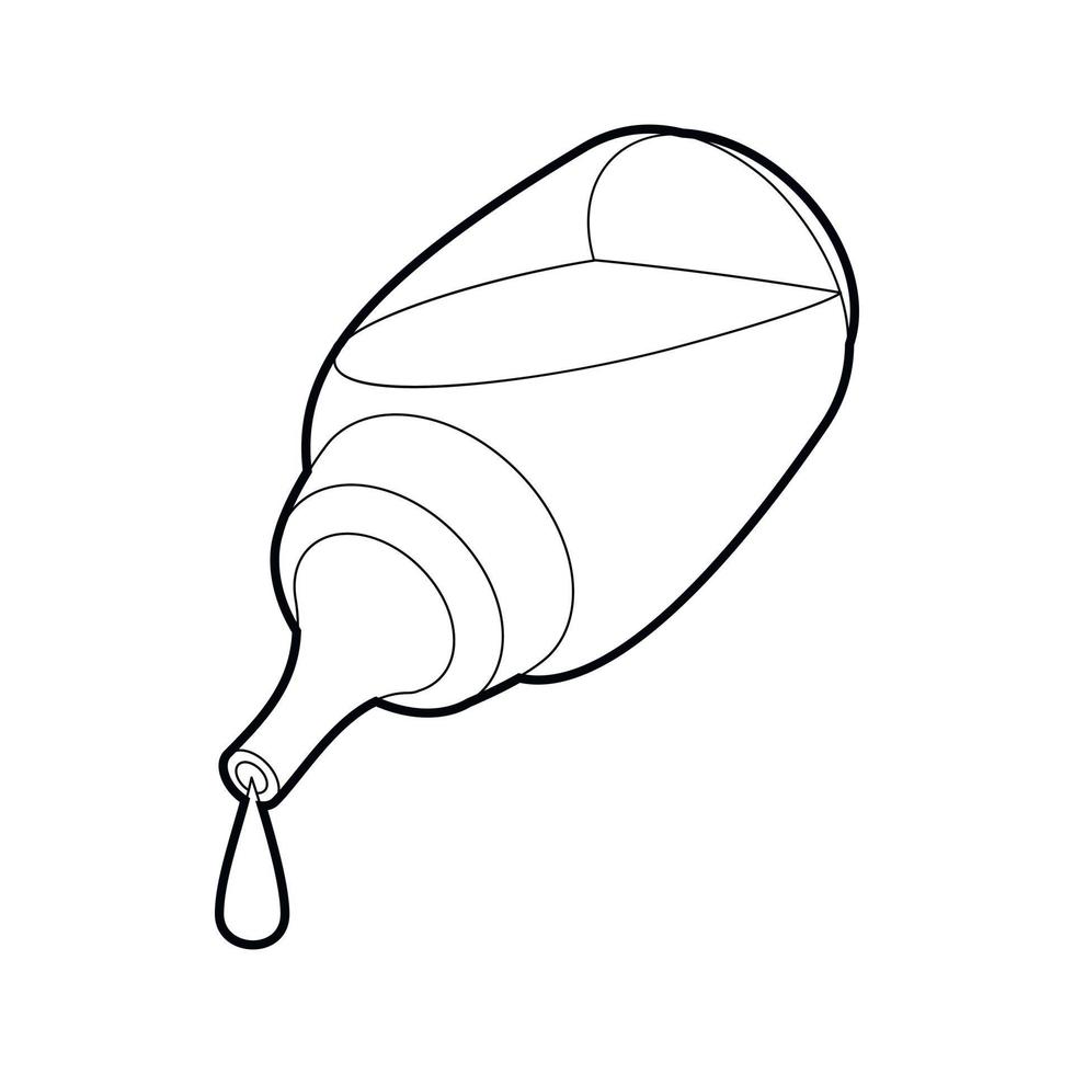 icono de botella de jugo de vapeo, estilo de esquema vector