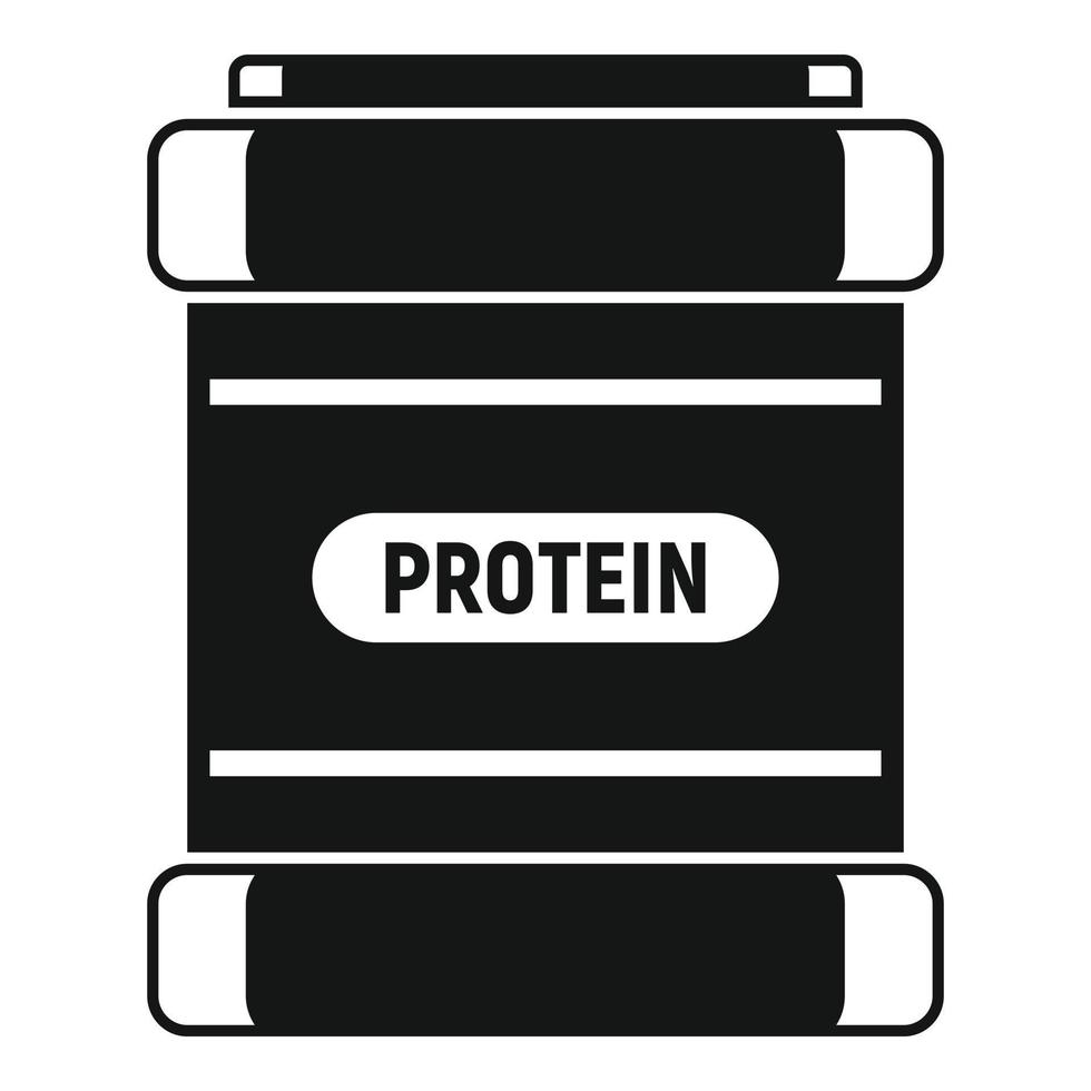 icono de tarro deportivo de proteína, estilo simple vector