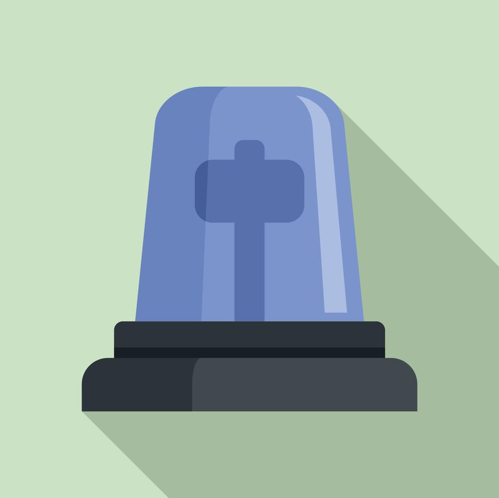 Police beacon icon, flat style vector