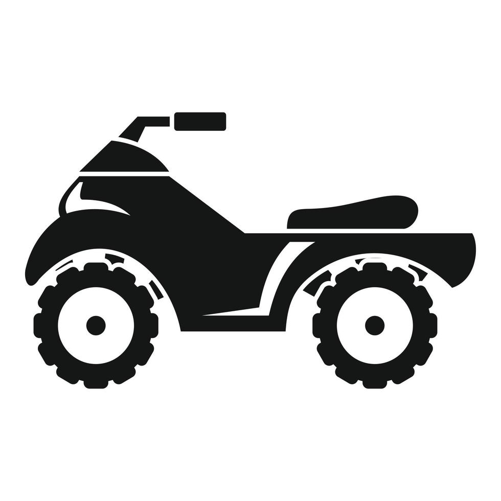 Quad bike icon, simple style vector